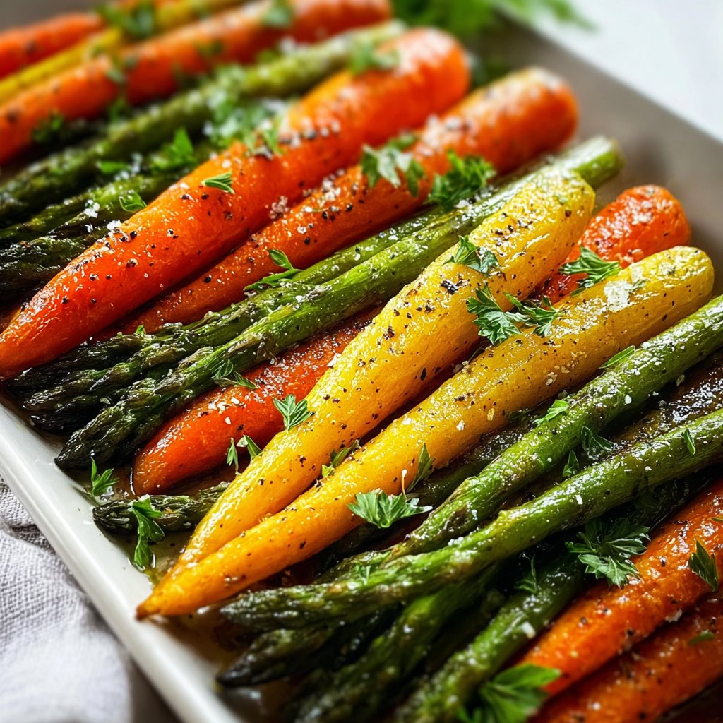 Roasted Asparagus and Carrots 1 Roasted Asparagus and Carrots