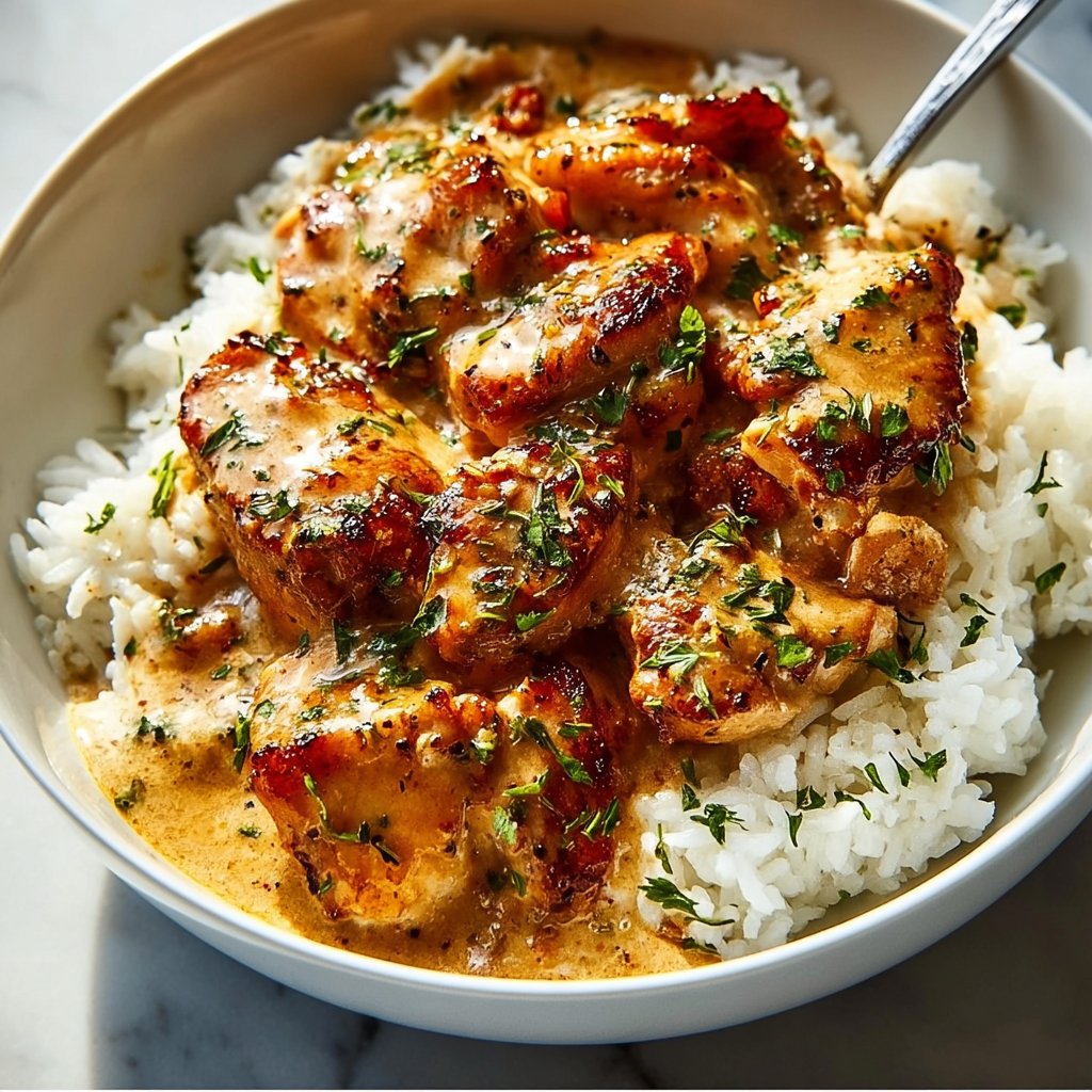 Best Smothered Chicken and Rice Recipe