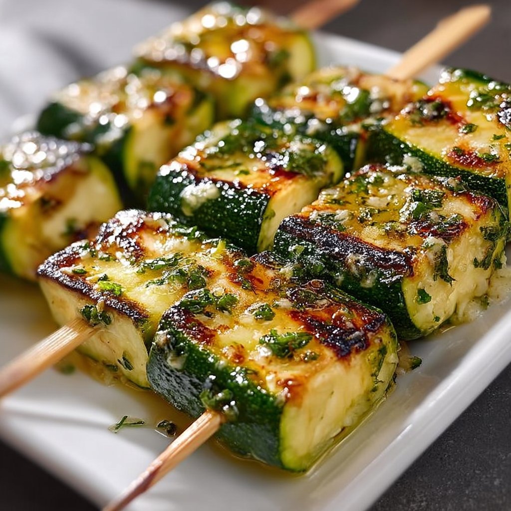 Garlic Butter Zucchini Skewers