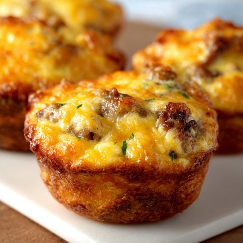Sausage, Egg and Cheese Breakfast Muffins - Easy Meal Prep Recipe 1 Sausage, Egg and Cheese Breakfast Muffins - Easy Meal Prep Recipe