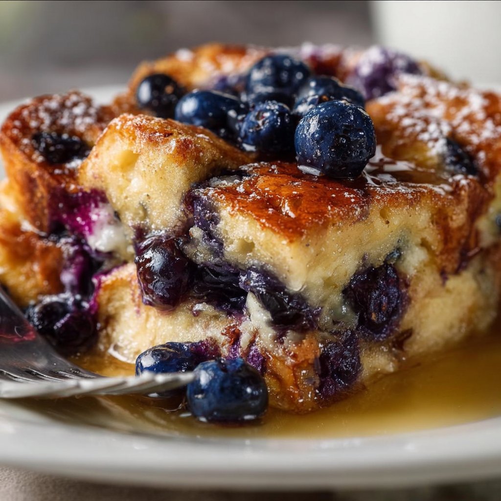 Blueberry Lemon French Toast Casserole Overnight Recipe