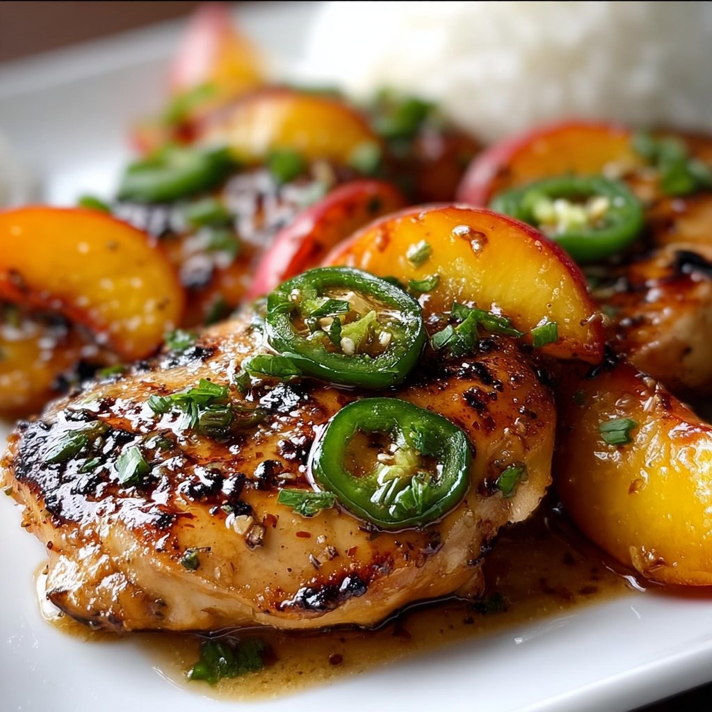 Jalapeño Peach Chicken 1 Jalapeño Peach Chicken