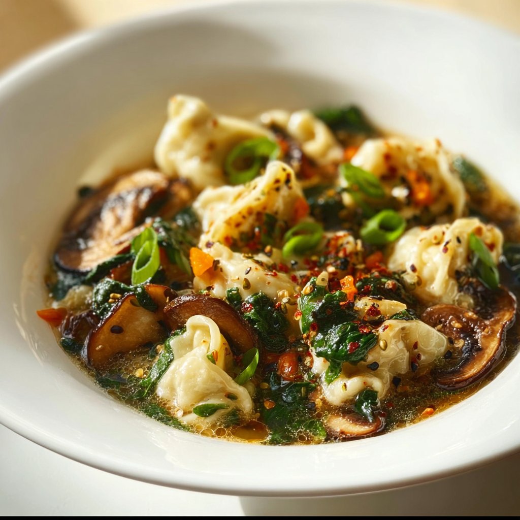 Potsticker Soup Cozy 1 Total Time: 25 minutes Yield: 4 servings Diet: Vegetarian Recipe
