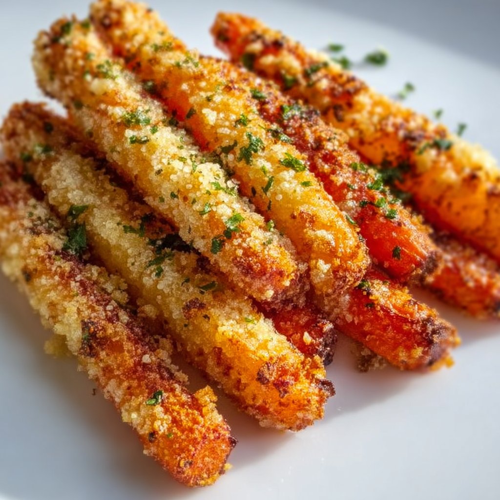20-Minute Air Fryer Garlic Parmesan Carrots - Irresistible!