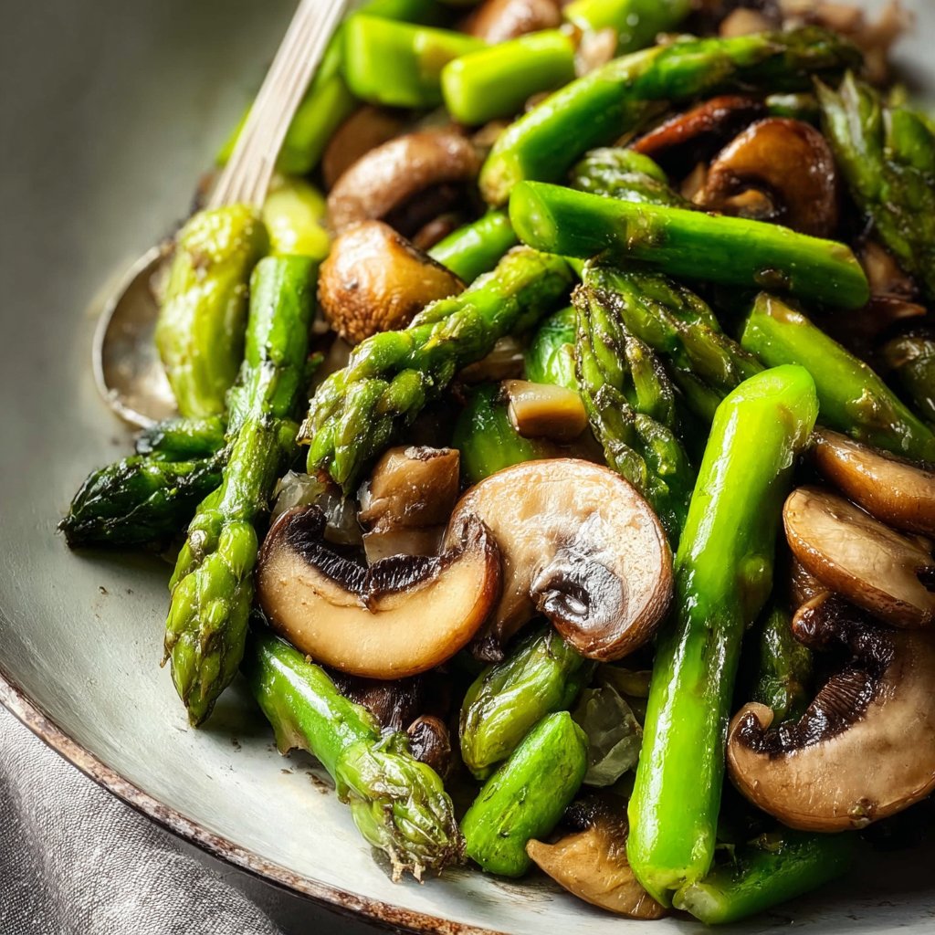 Sauteed Asparagus and Mushrooms