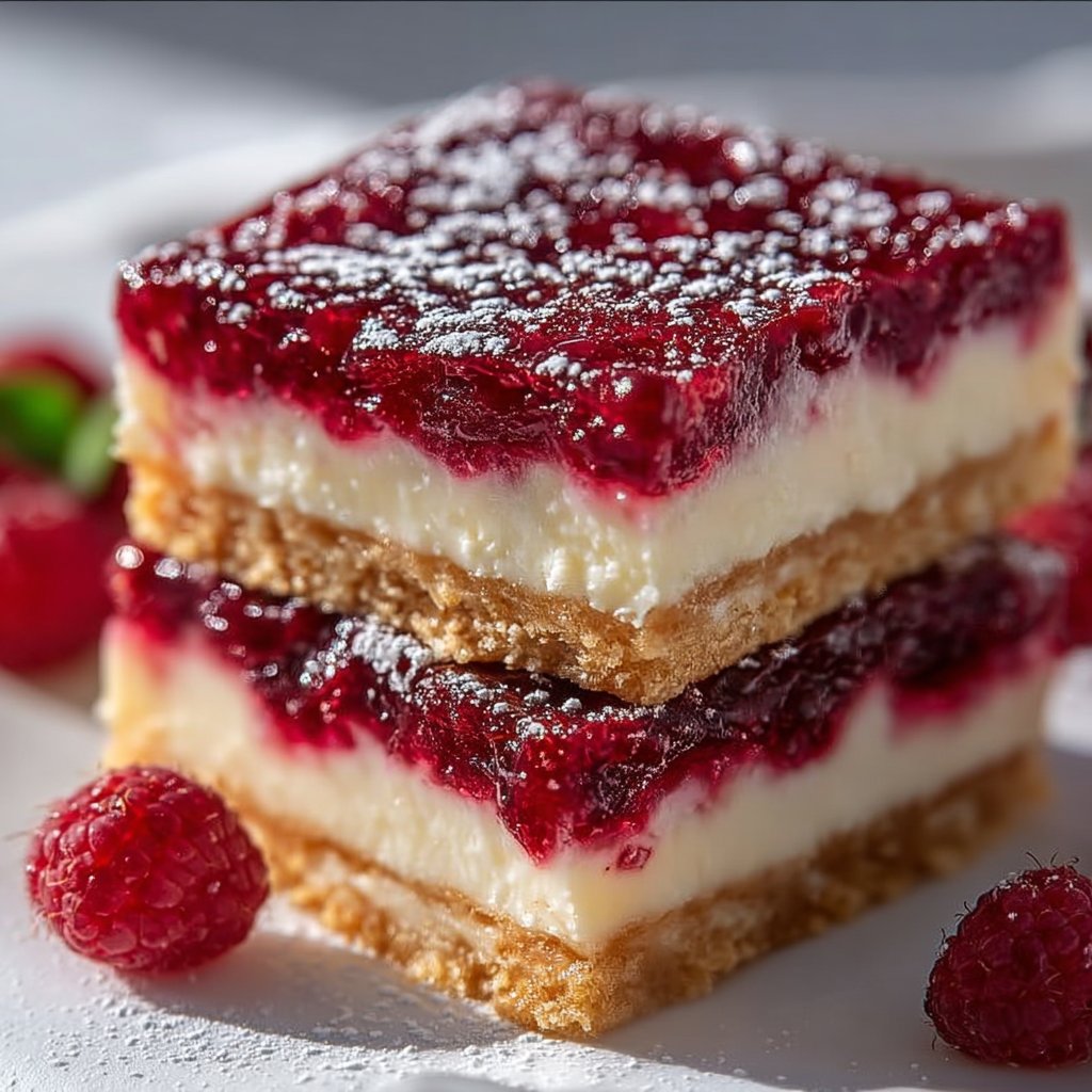 Creamy Raspberry Cheesecake Bars From Scratch