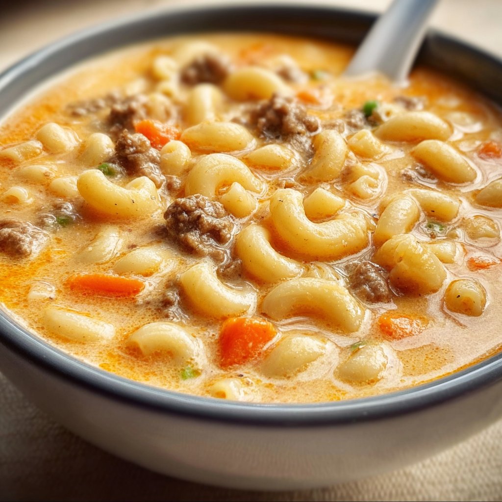 Cheeseburger Macaroni Soup: Creamy Comfort in Every Bowl 1 Cheeseburger Macaroni Soup: Creamy Comfort in Every Bowl