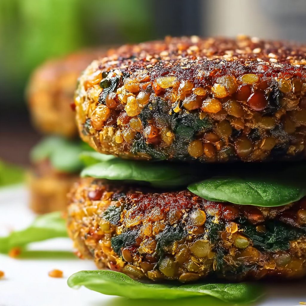 Spinach and Lentil Burgers