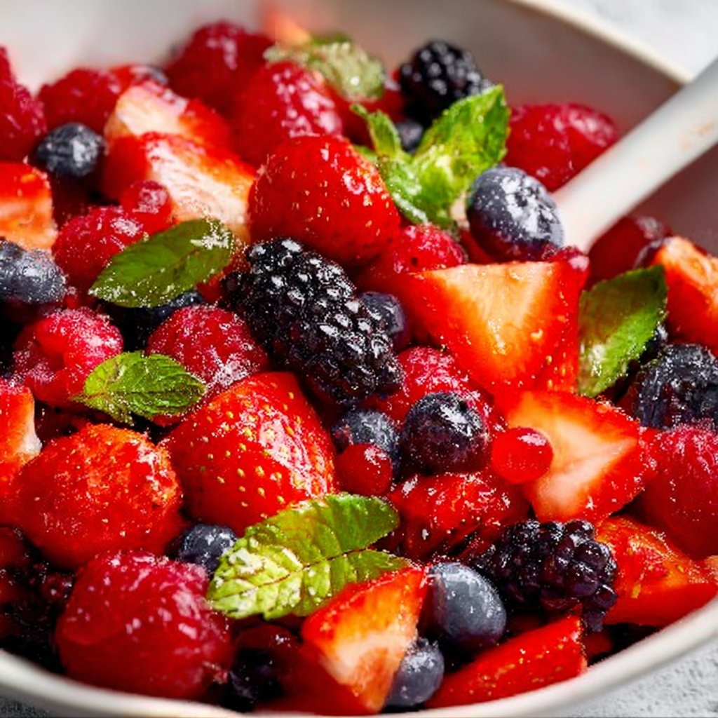 Berry Fruit Salad with Honey Lime Dressing 1 Berry Fruit Salad with Honey Lime Dressing
