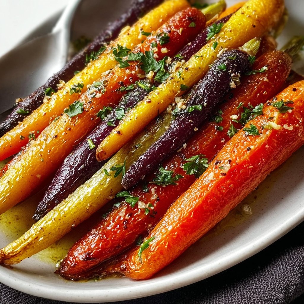 Garlic Roasted Rainbow Carrots