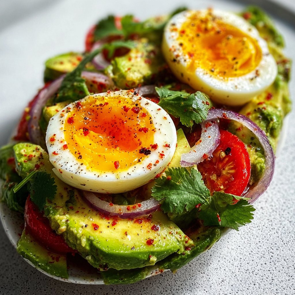 Workout Egg Avocado Salad