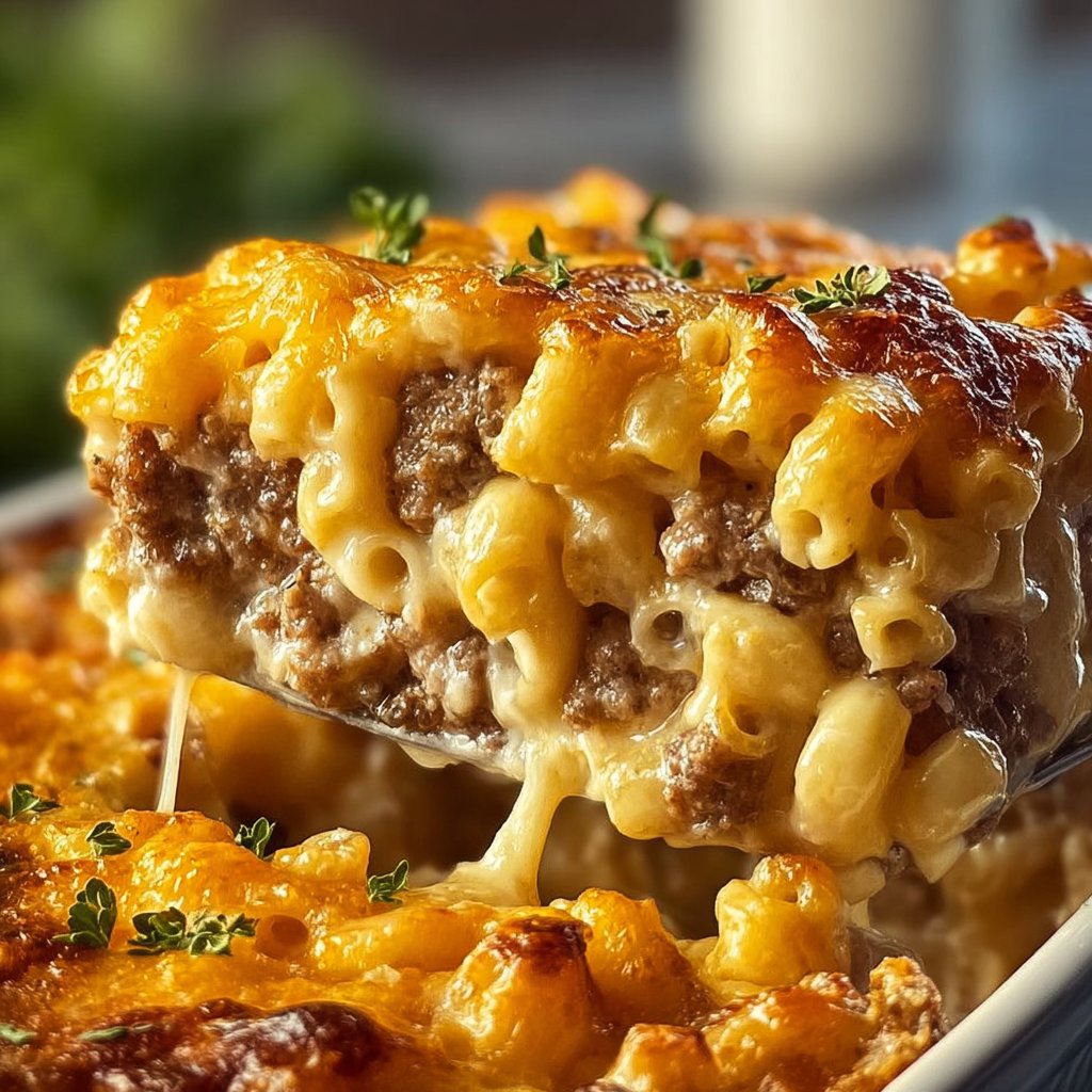 Mac and Cheese Meatloaf Casserole