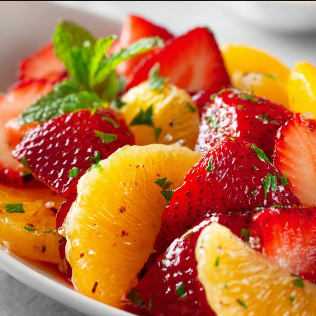 Strawberry and Orange Fruit Salad