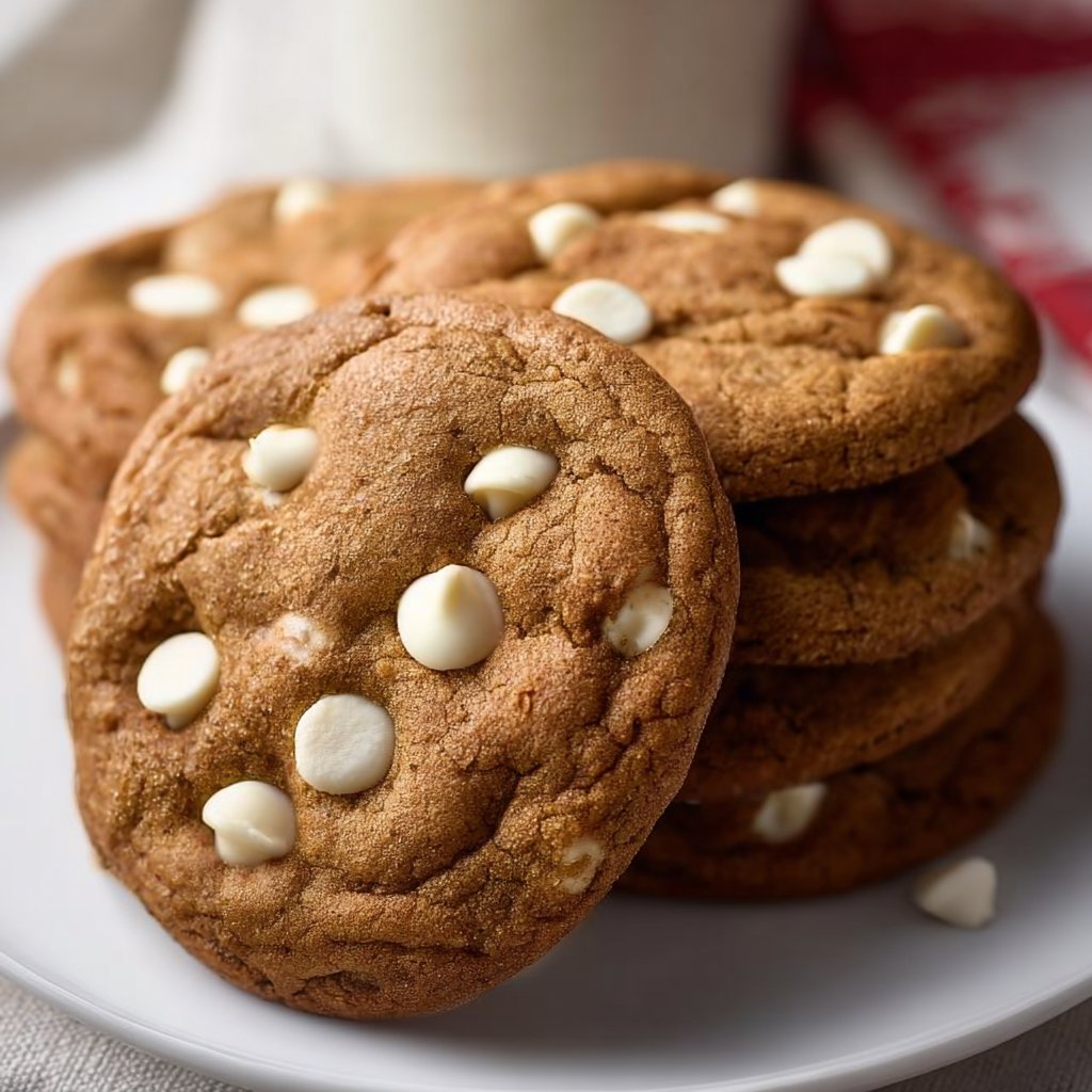 Bakery Style Gingerbread White Chocolate Chip Cookies