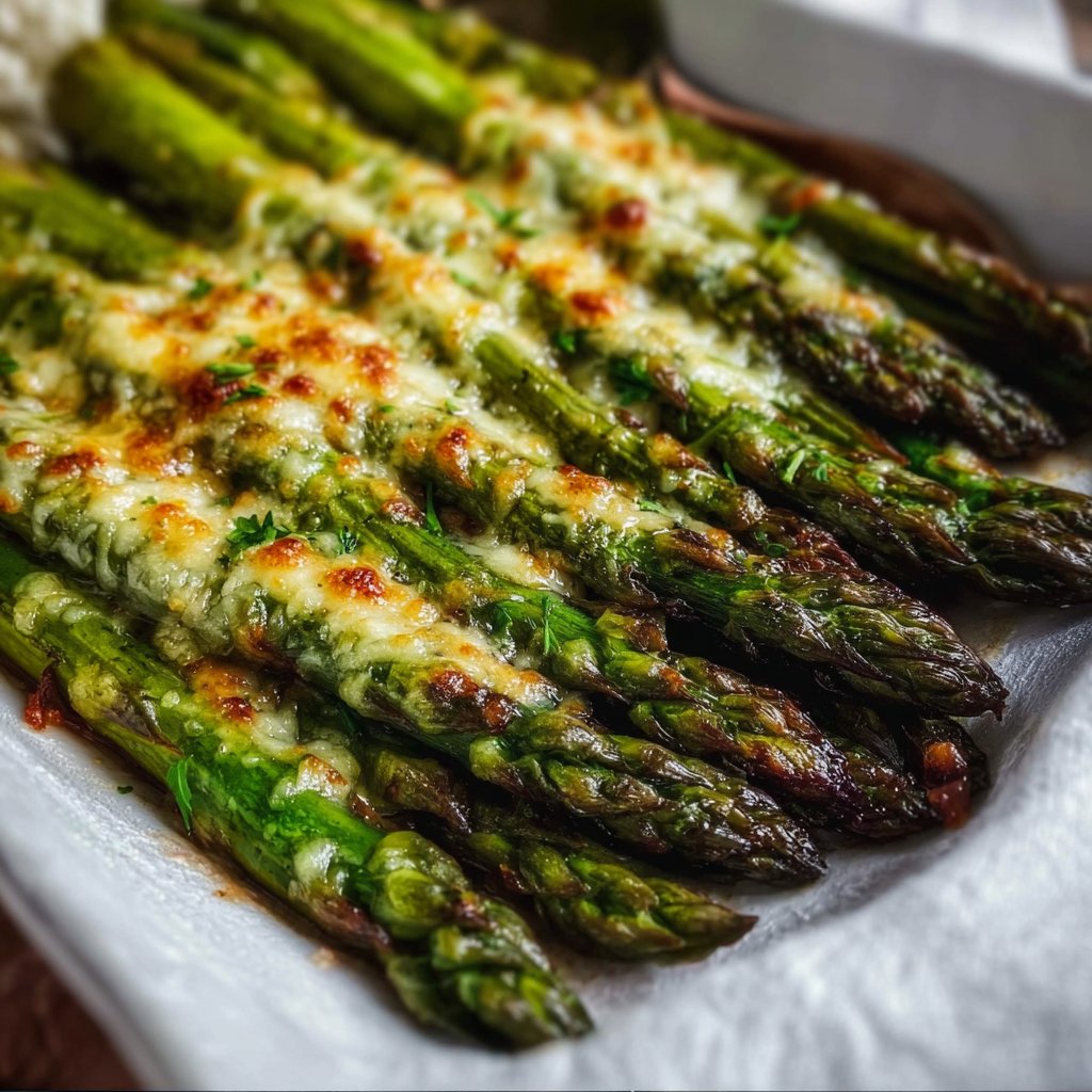 Cheesy Garlic Roasted Asparagus Recipe Perfect for Dinner