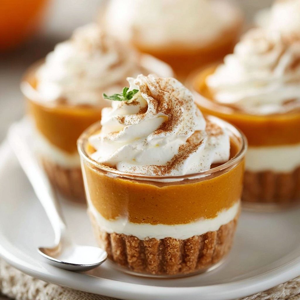 Mini No Bake Pumpkin Pies