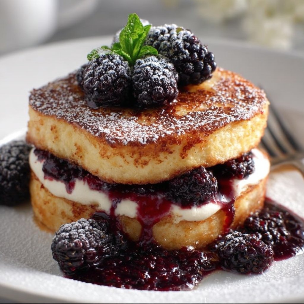 Stuffed French Toast with Blackberry Compote