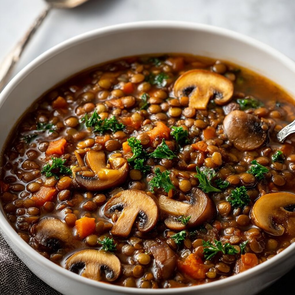 Vegan Lentil Mushroom Stew
