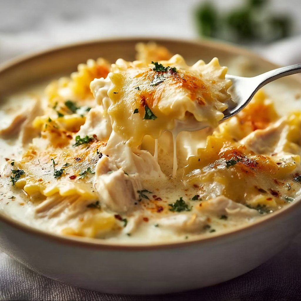 Delicious White Chicken Lasagna Soup