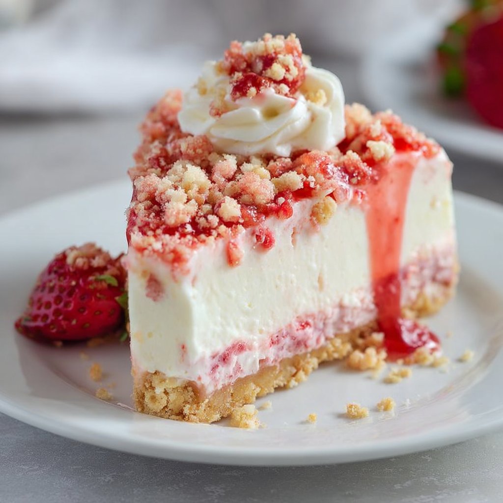 Strawberry Crunch Cheesecake