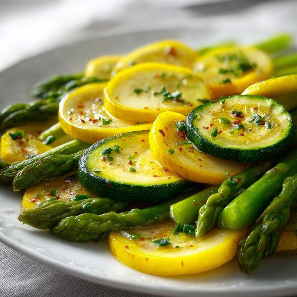 Flavorful Asparagus with Zucchini and Squash