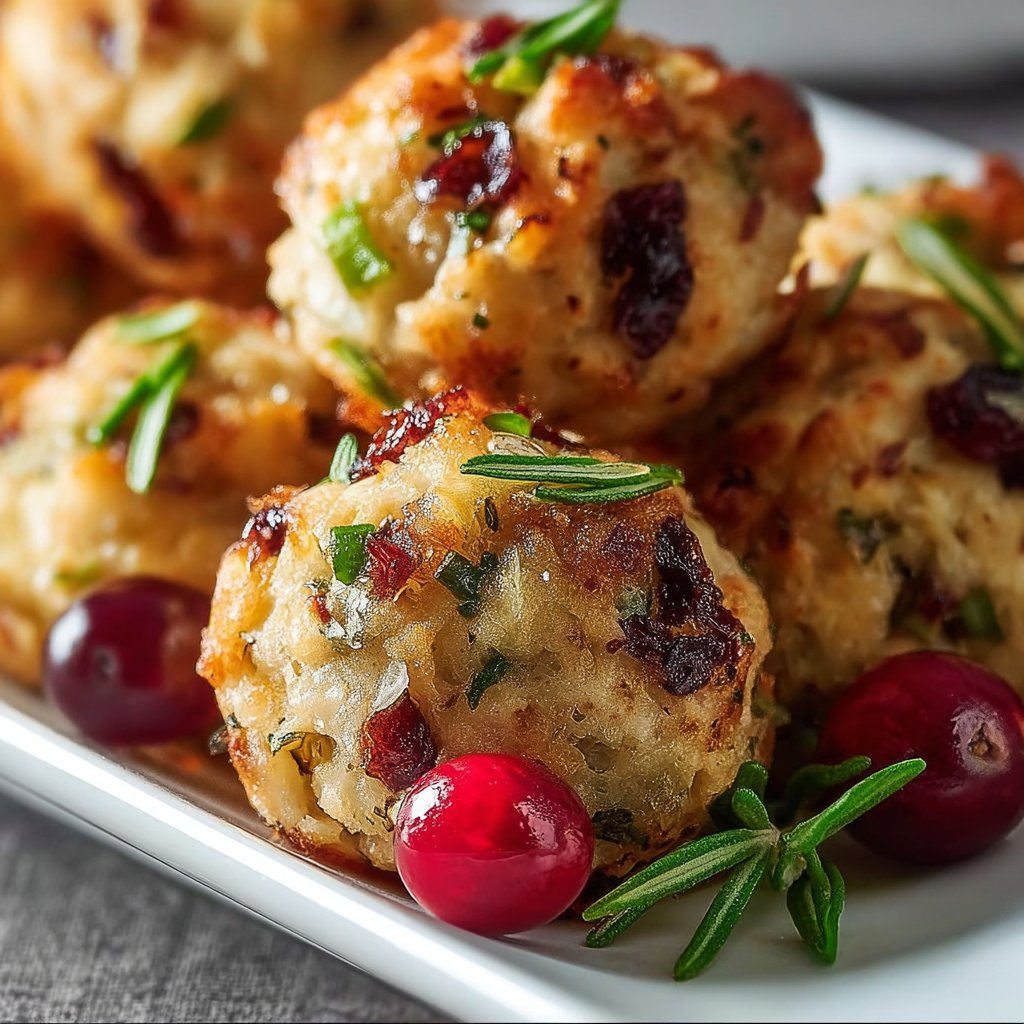 Cranberry and Turkey Stuffing Balls