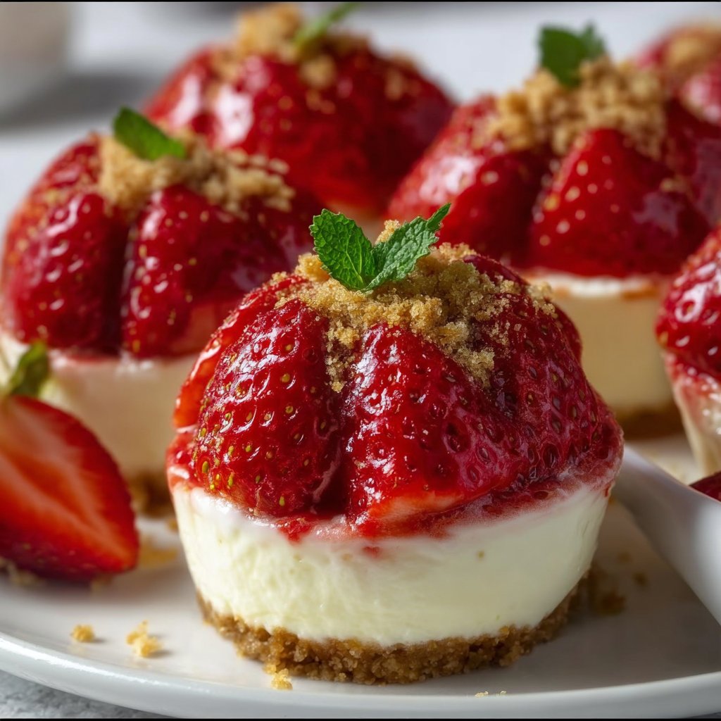 Cheesecake Strawberries Creamy Filling