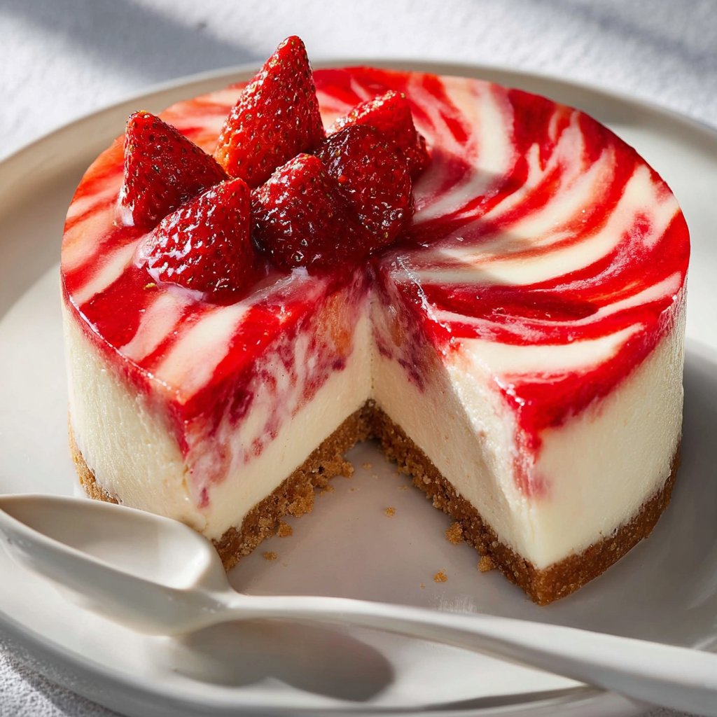 Strawberry Swirl Cheesecake Recipe