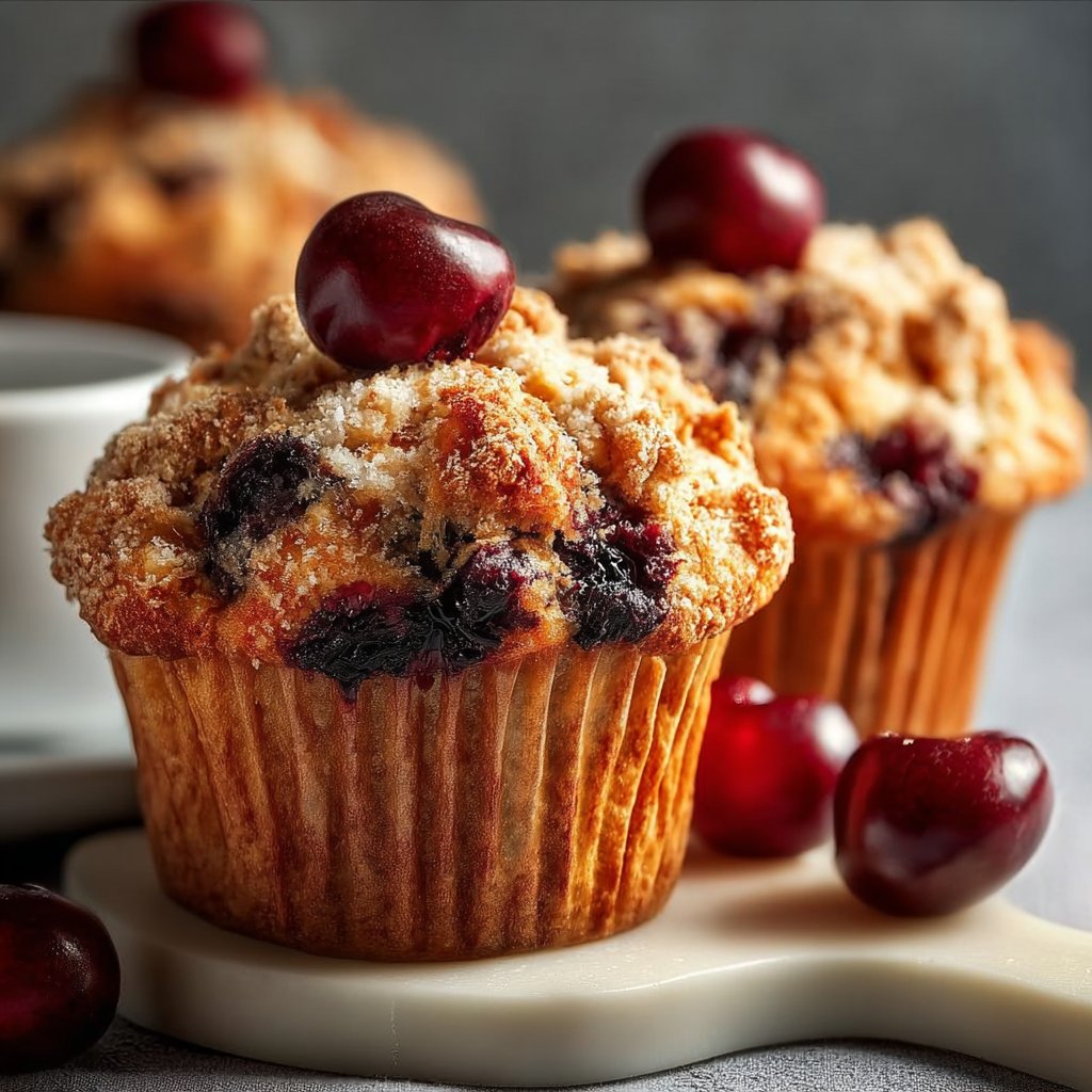 Cherry Cobbler Muffins