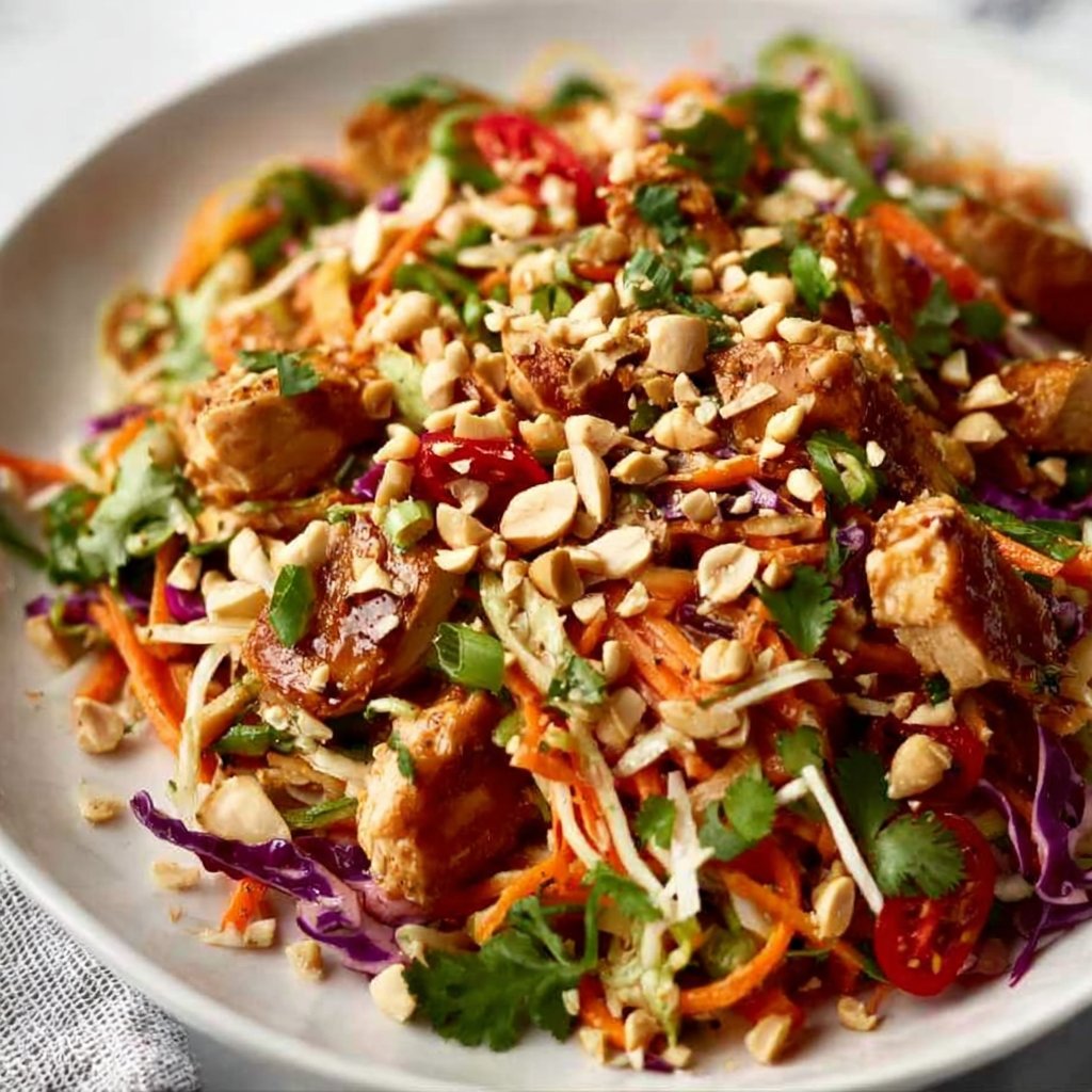 Thai Peanut Chicken Crunch Salad