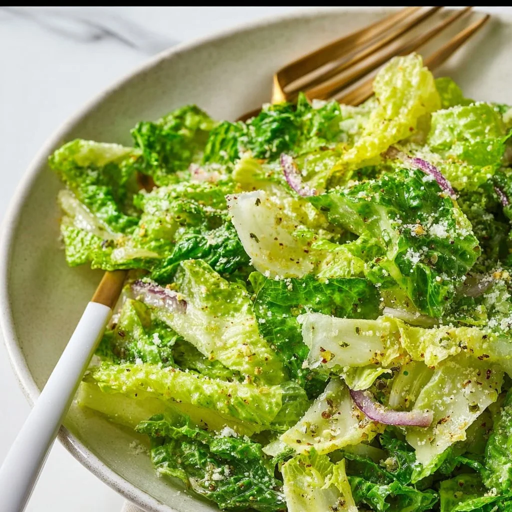 5-Minute Lemon Parmesan Lettuce Salad