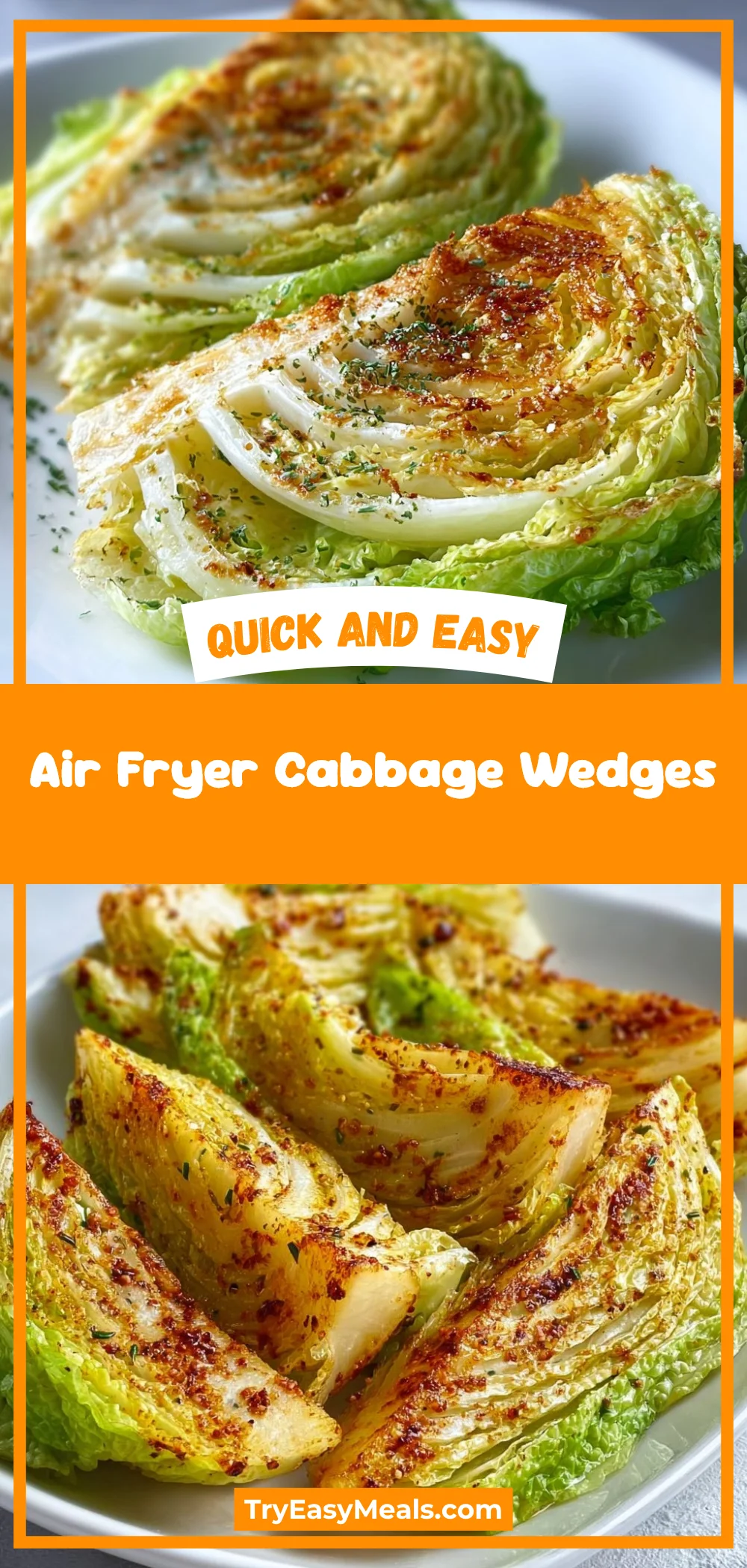 Air Fryer Cabbage Wedges