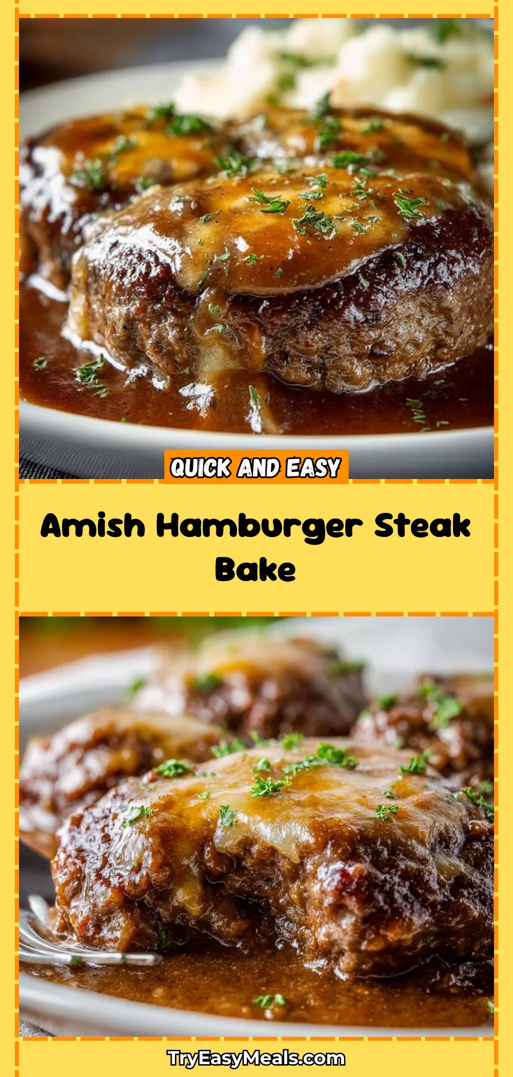 Amish Hamburger Steak Bake