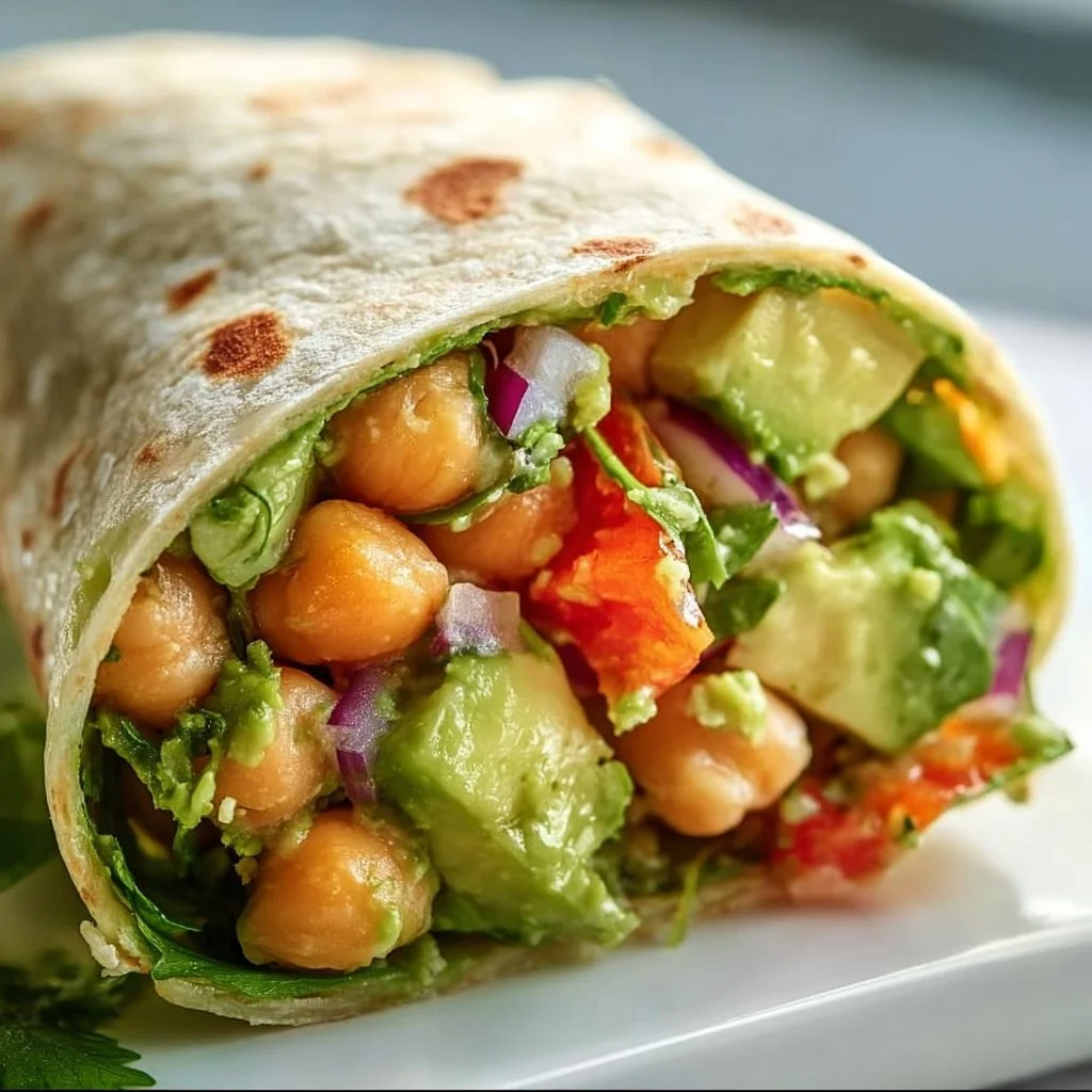 Avocado Chickpea Salad Wrap