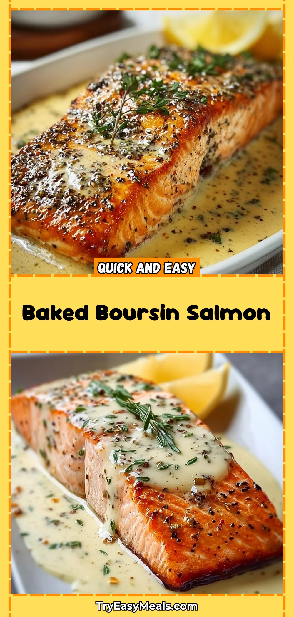 Baked Boursin Salmon