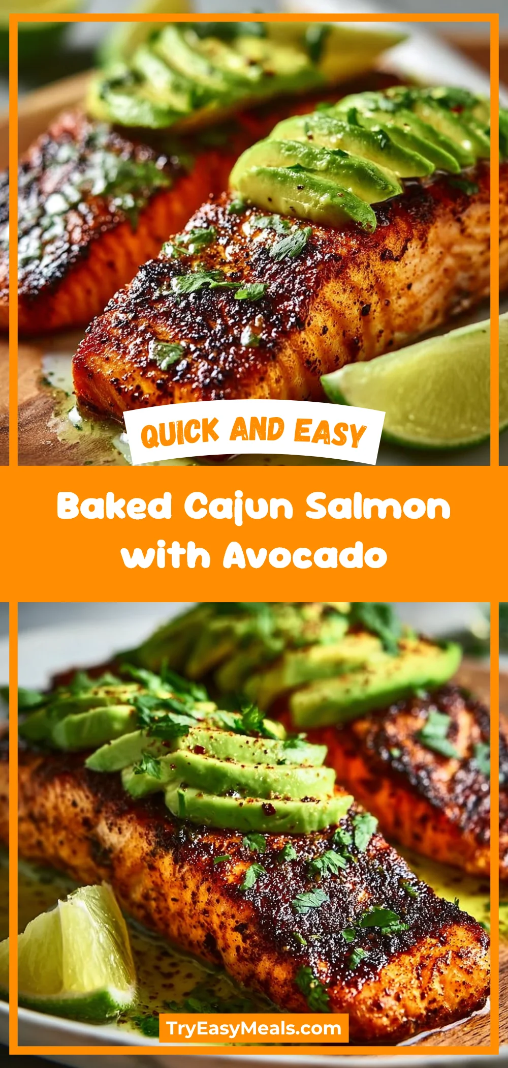 Baked Cajun Salmon with Avocado