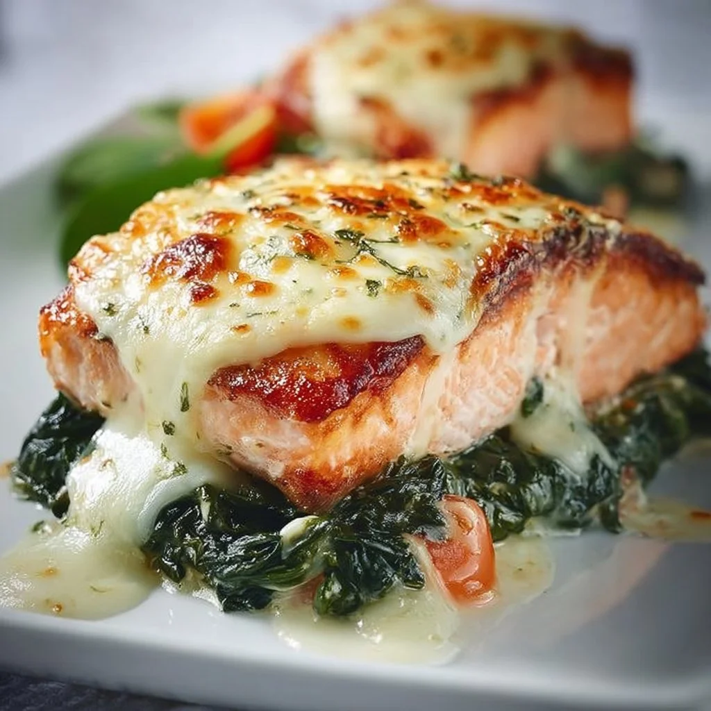 Irresistible Baked Salmon with Spinach and Mozzarella Bliss