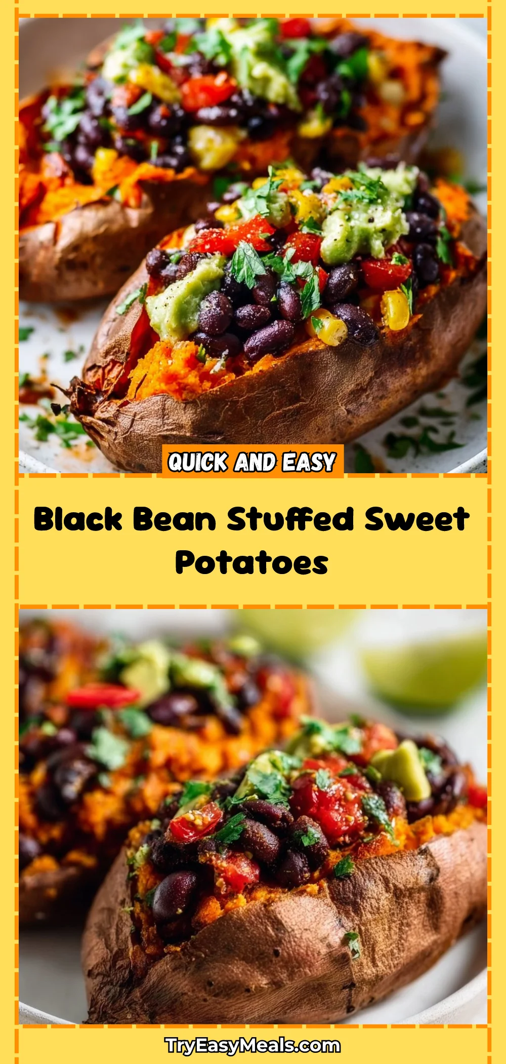 Black Bean Stuffed Sweet Potatoes