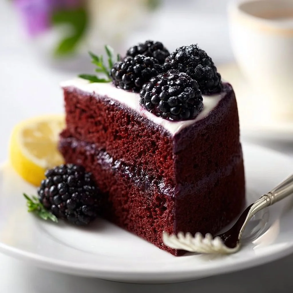Blackberry Velvet Cake