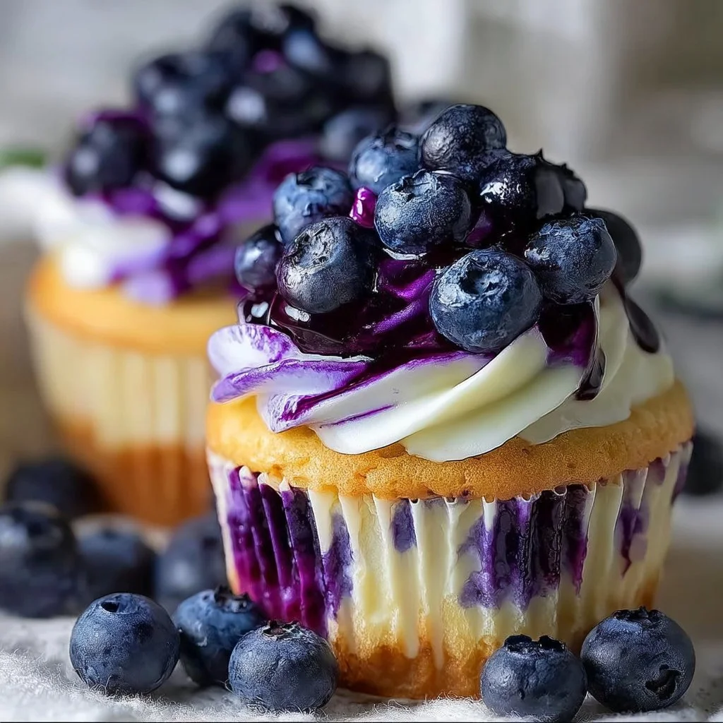 Blueberry Cheesecake Cupcakes