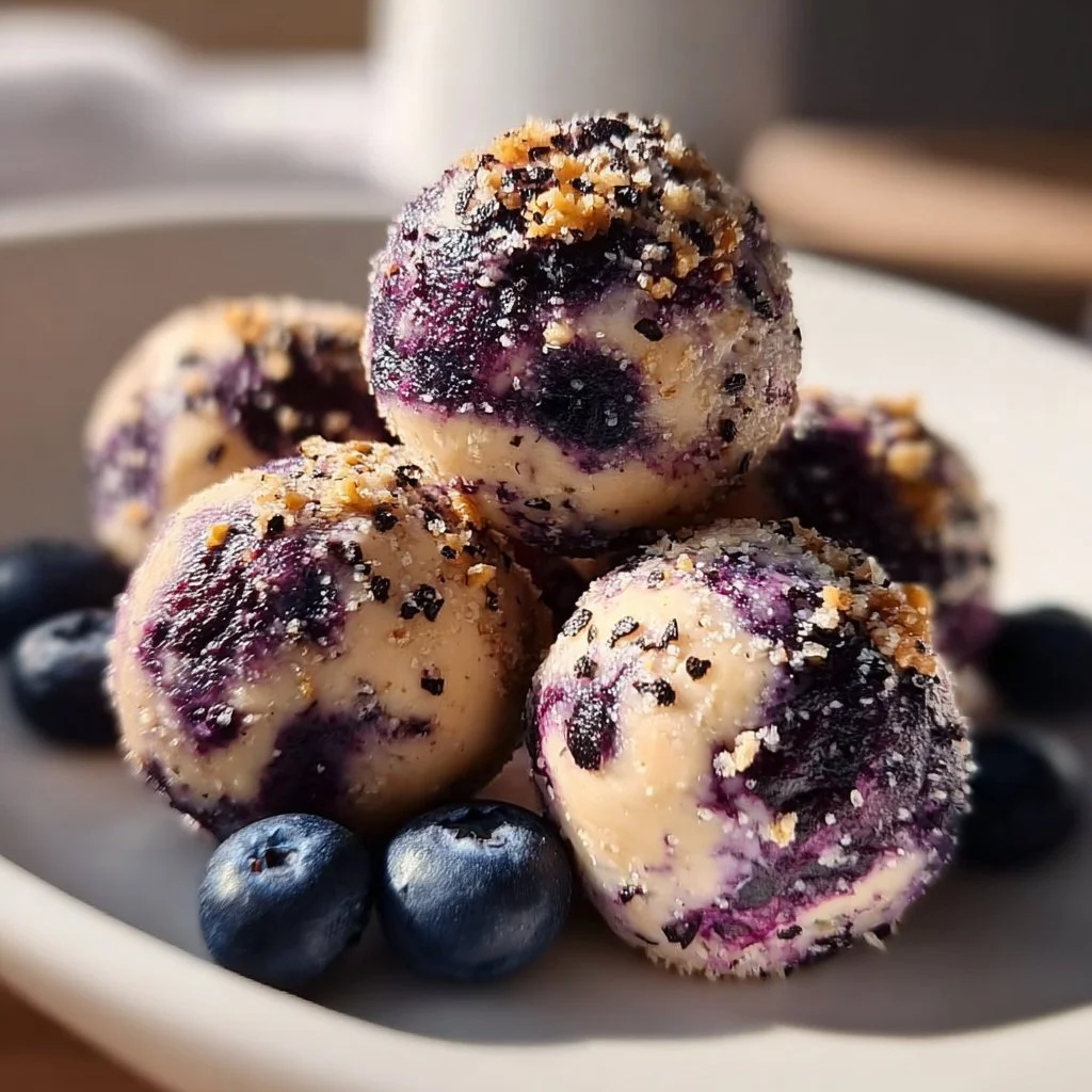 Blueberry Cheesecake Protein Bites