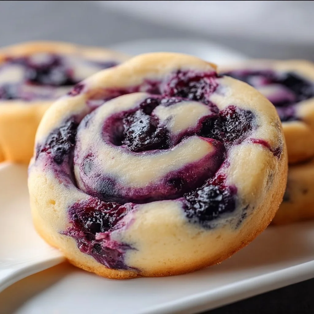 Easy Blueberry Cheesecake Swirl Cookie