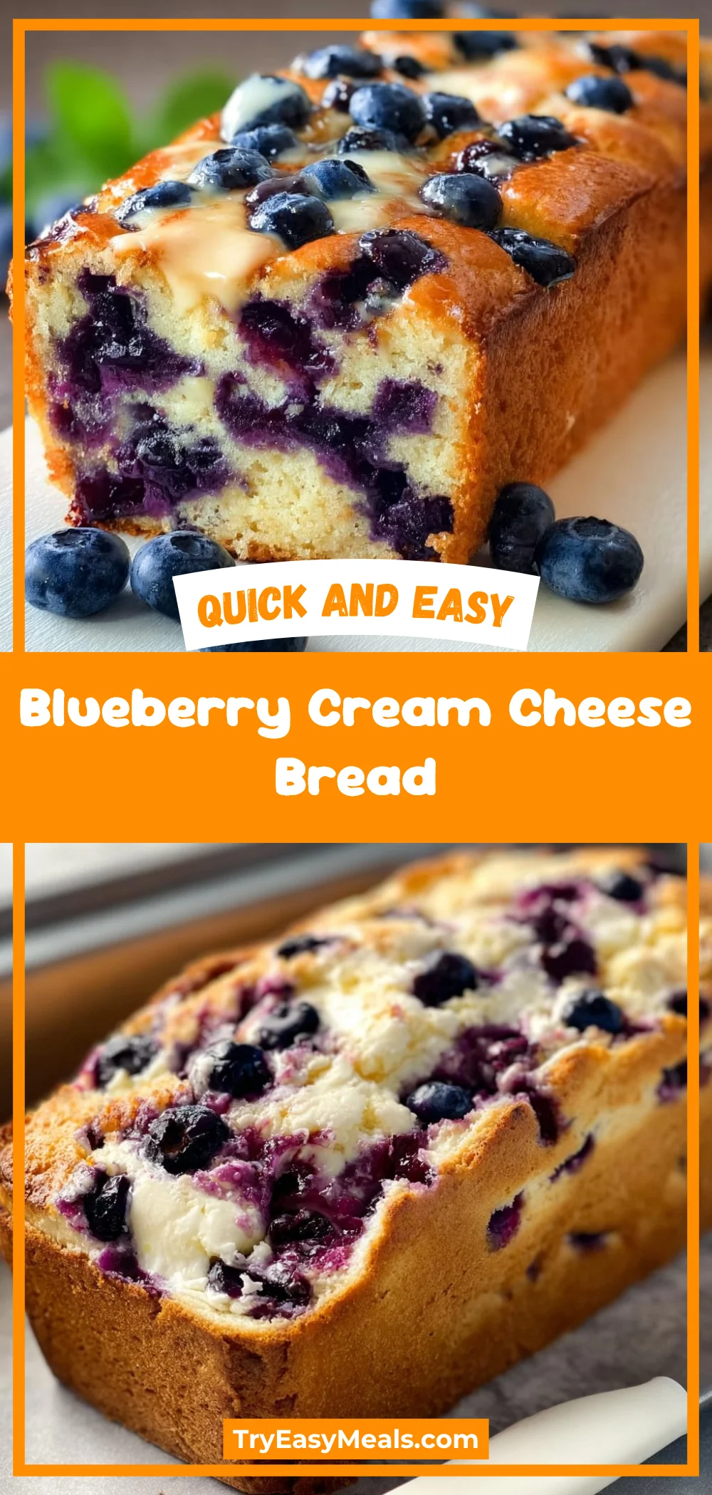 Blueberry Cream Cheese Bread