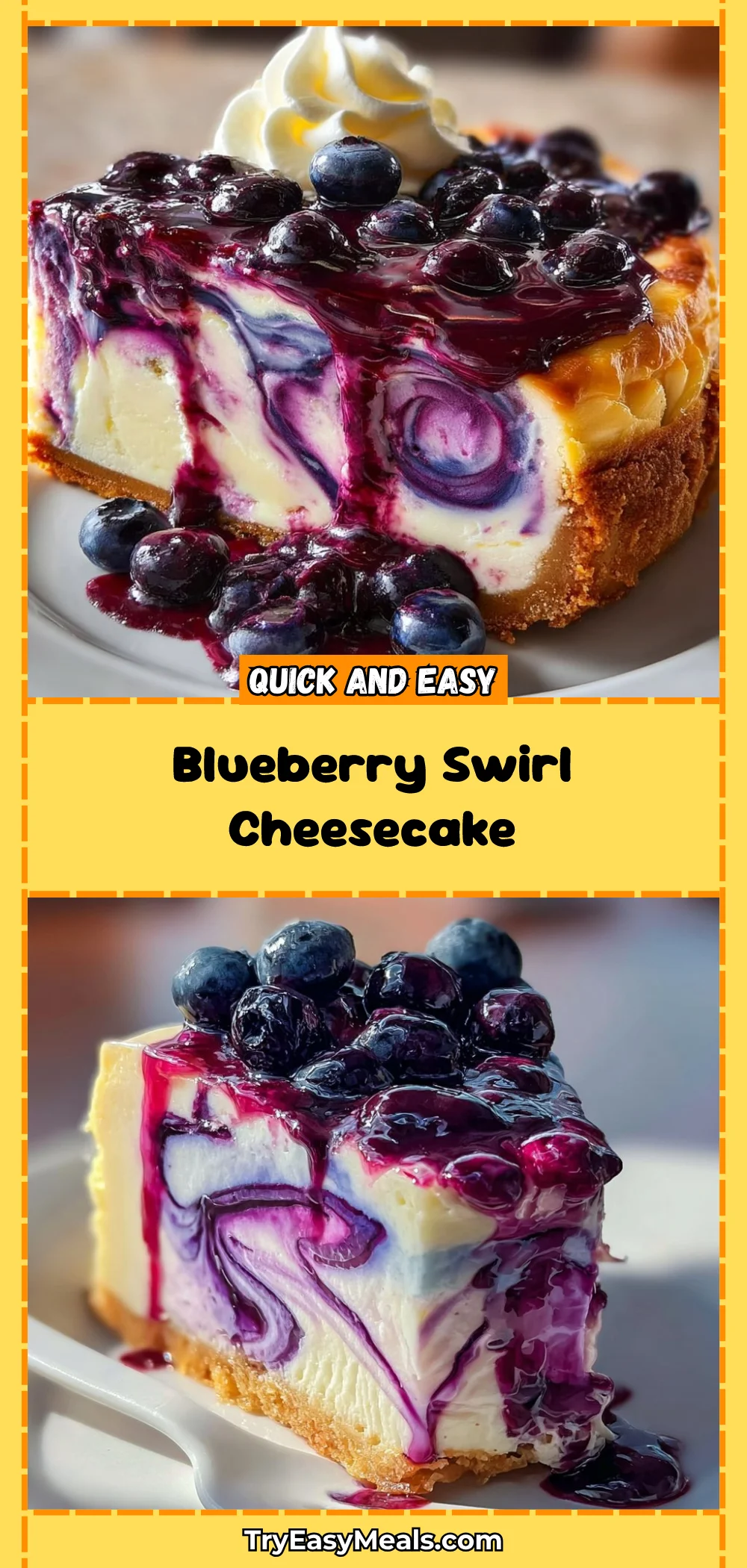 Blueberry Swirl Cheesecake