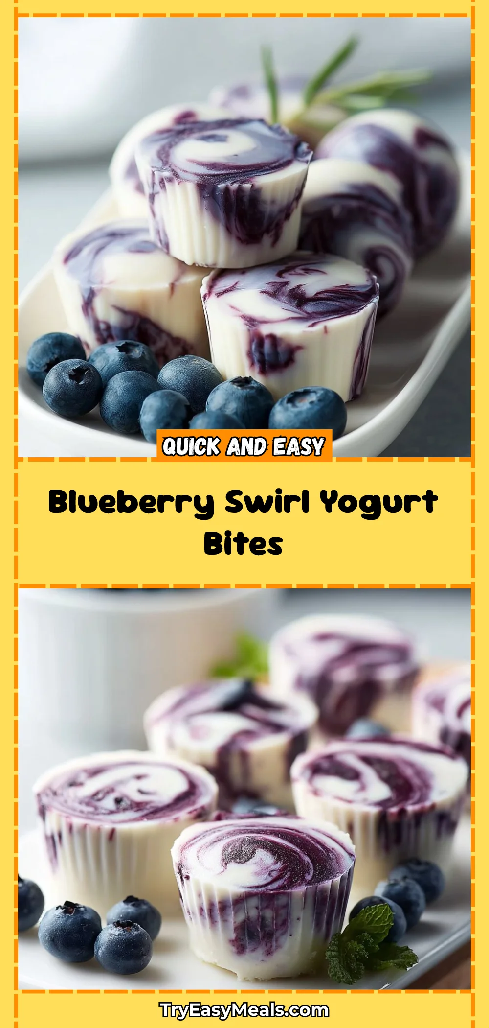 Blueberry Swirl Yogurt Bites