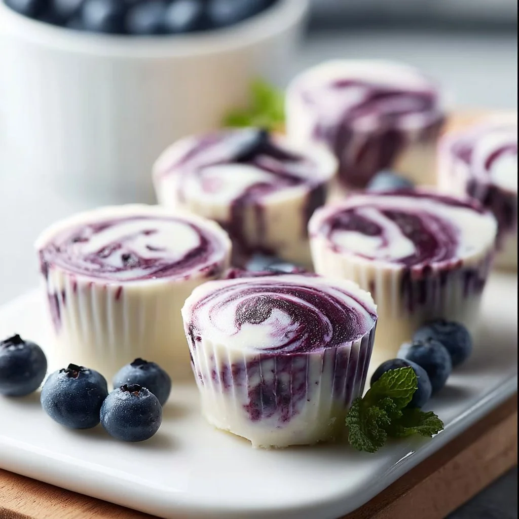 Blueberry Swirl Yogurt Bites Recipe