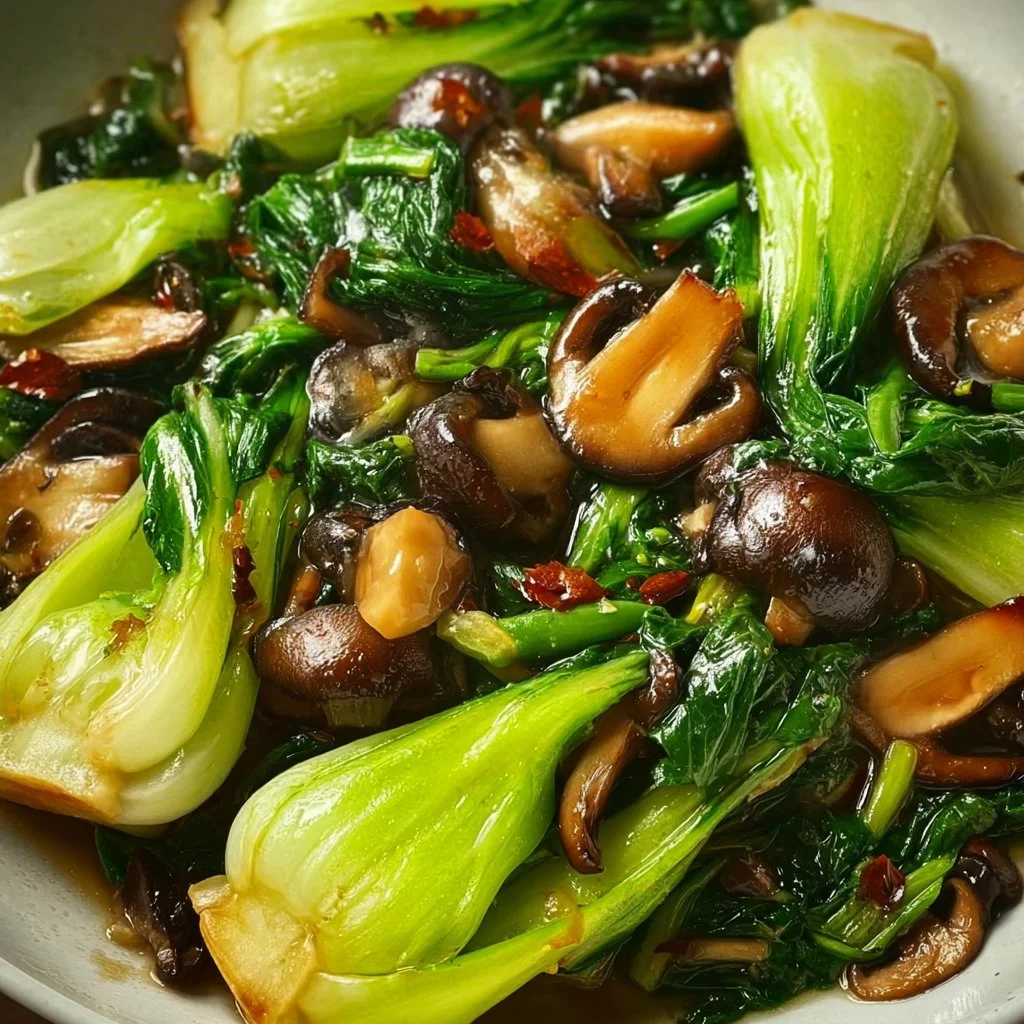 Bok Choy and Mushroom Stir Fry
