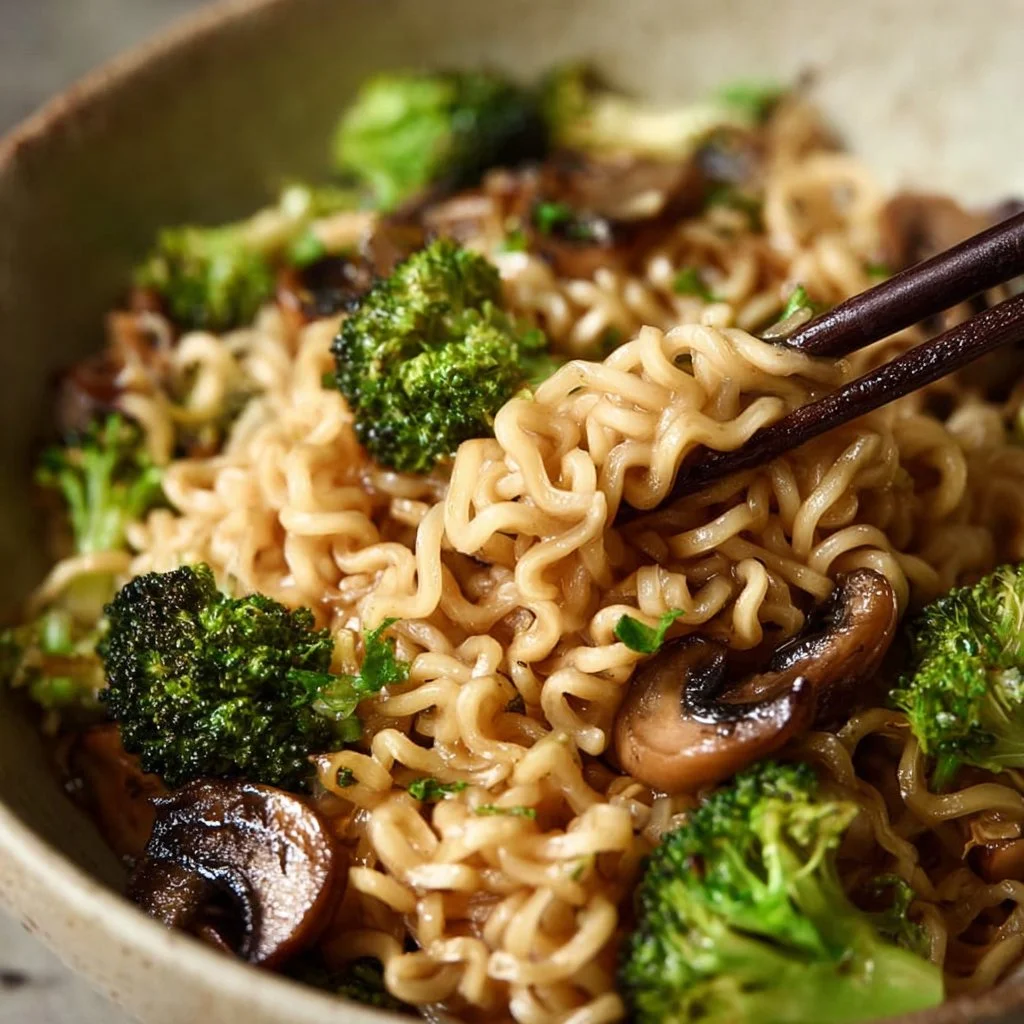 Broccoli Mushroom Ramen