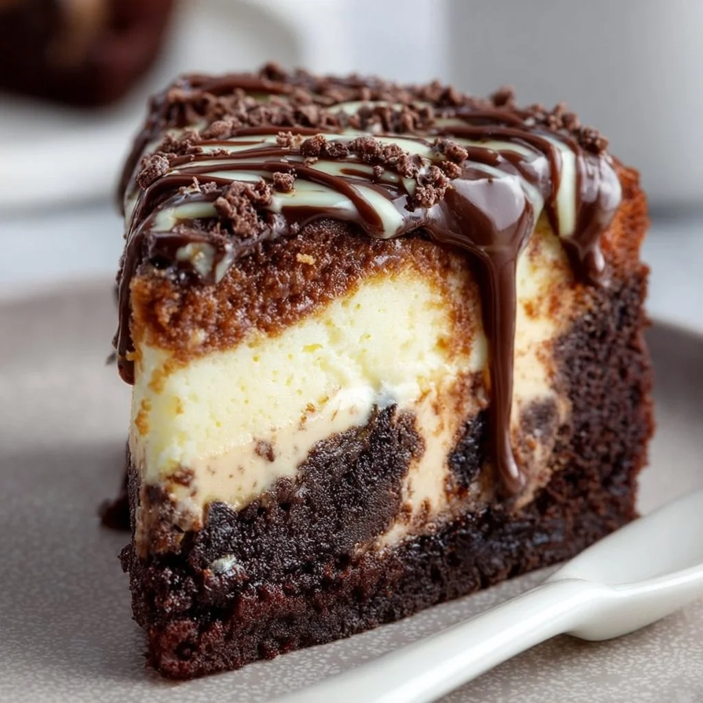 Brownie Cheesecake Birthday Cake
