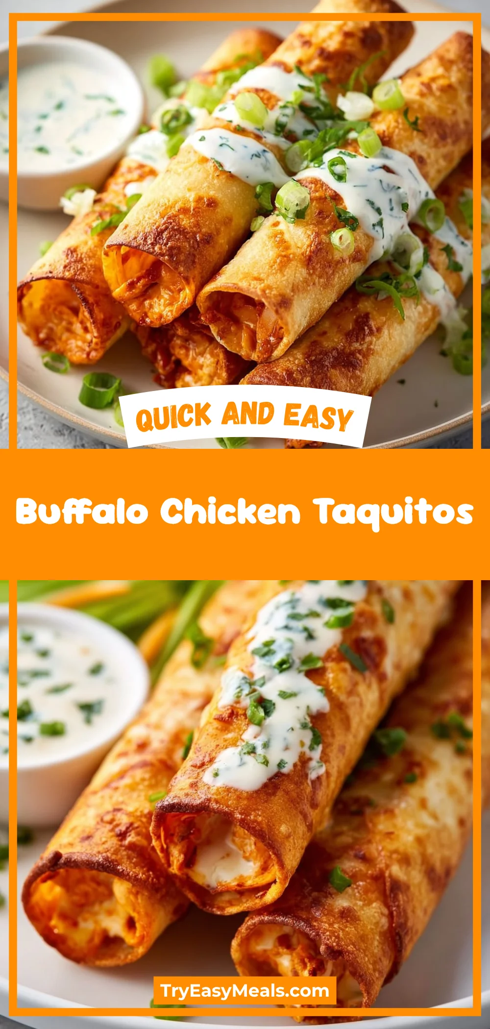 Buffalo Chicken Taquitos